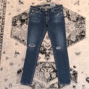 Womens AG Adriano Goldschmied The Legging Ankle super skinny denim size 30